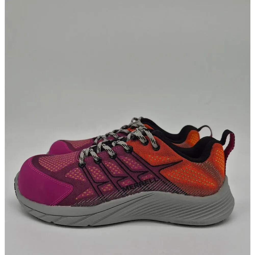 Merrell Moab Flight CF Women’s Work Shoes Pink Orange Slip Resistant Size 6 NEW